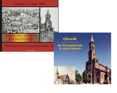 Wenn Sie sich weiter zu diesem Thema informieren wollen, so sind die folgenden beiden B&uuml;cher empfehlenswert:

Die âChronik der Pfarrgemeinde St. Ulrich M&ouml;rschâ
Erschienen 1999 anl&auml;sslich des 150-j&auml;hrigen Jubil&auml;ums unserer Kirche.
Auf 69 informativen und reich bebilderten Seiten wird die Geschichte von M&ouml;rsch und der Pfarrei St. Ulrich bis heute nachgezeichnet.
Erh&auml;ltlich im Pfarrb&uuml;ro

âM&ouml;rsch im April 1945 - R&uuml;ckkehr in ein verbranntes Dorfâ
Erschienen 2009 im Verlag Regionalkultur.
Auf 164 Seiten wird anhand von Fotos M&ouml;rsch vor, w&auml;hrend und nach dem Krieg detailliert dargestellt. Bereichert werden die Aufnahmen von Zeitzeugenberichten aus den Kriegstagen und den Jahren des Wiederaufbaus.
Erh&auml;ltlich im Buchhandel