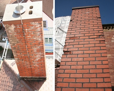 So sah der Kamin vor der Sanierung aus.